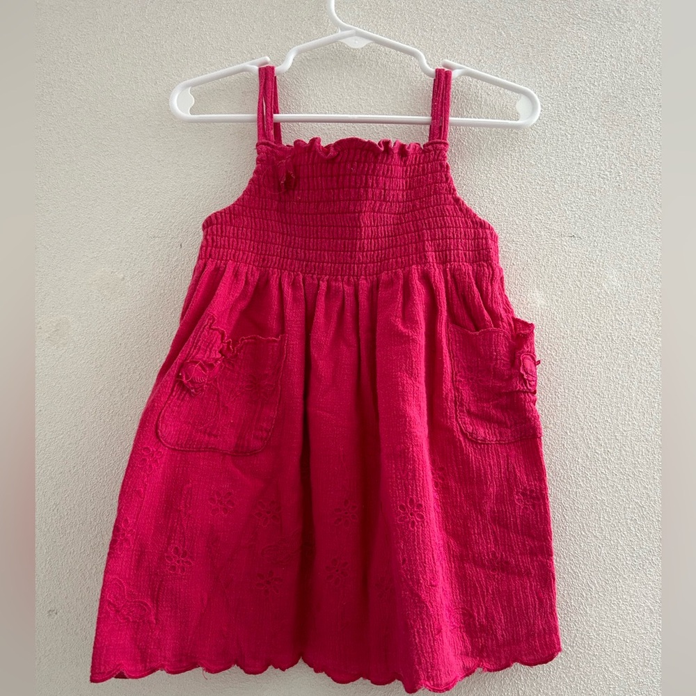 🌺 Hot Pink Sleeveless Dress with Pockets toddler infant 24 months